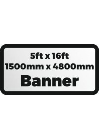 Custom Printed banner 5ftx16ft 1500x4800mm