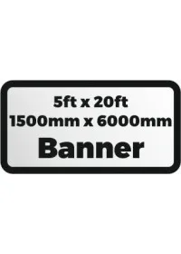Custom Printed banner 5ftx20ft 1500x6000mm