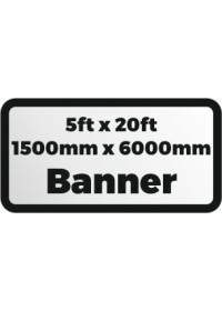 Custom Printed banner 5ftx20ft 1500x6000mm