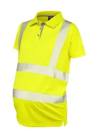 Ladies Maternity Hi Vis Poloshirt Leo PM03 Yellow