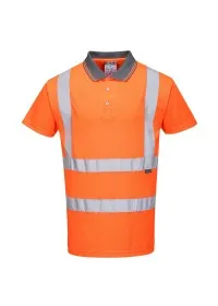 Orange Hi Vis Rail Polo Shirt Portwest RT22