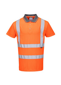 Orange Hi Vis Rail Polo Shirt Portwest RT22