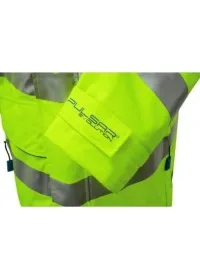 Waterproof breathable hi vis coat yellow Pulsar EVO100