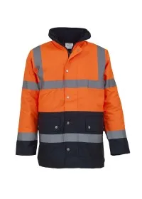 Orange and Blue Hi Vis coat