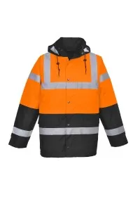 Custom Printed 2 Colour Hi Vis Coat Portwest S467
