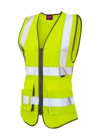 Ladies Hi Vis Vest With Pockets Leo WL11 Orange