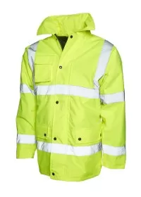 UC803 Hi Vis Safety Jacket Uneek Yellow