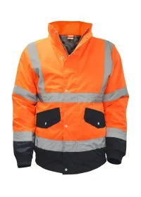 Orange and Blue Hi Vis Bomber Jacket