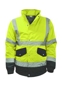 Yellow and Blue Hi Vis Bomber Jacket