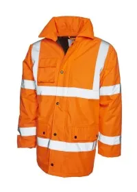 UC803 Hi Vis Safety Jacket Uneek Orange