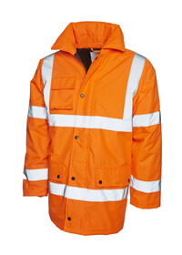 UC803 Hi Vis Safety Jacket Uneek Orange