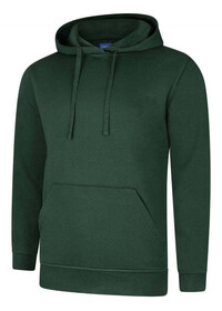 Uneek UX4 Hooded Sweatshirt Bottle Green