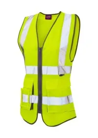 Ladies Hi Vis Vest With Pockets Leo WL11 Orange