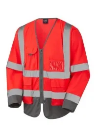 Red Long sleeve hi vis vest