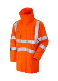 Breathable Hivis Coat Leo A04 Orange
