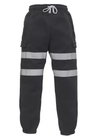 Hi Vis Jogging Pants Yoko HV016T Black