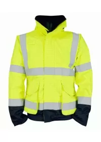 Yellow & Blue Flame Retardant Anti Static Hi Vis Bomber jacket