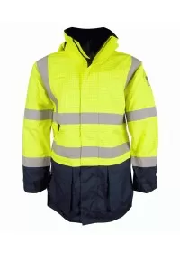 Yellow & Blue Flame retardant & Anti Static Hi Vis coat