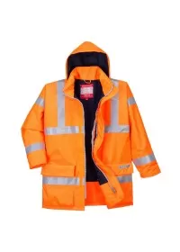 Flame retardant anti static hi vis coat Portwest S778