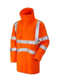 Breathable Hivis Coat Leo A04 Orange