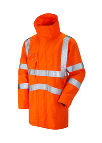 Breathable Hivis Coat Leo A04 Orange