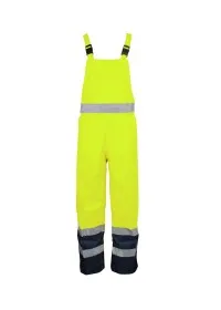Yellow And Blue Hi Vis Flame Retardant Anti Static Salopettes FRMSAL Mantle