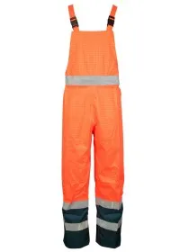 Orange And Blue Hi Vis Flame Retardant Anti Static Salopettes FRMSALR Plume