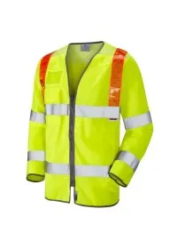 Traffic Management Long Sleeve Hi Vis Vest With Orange Braces