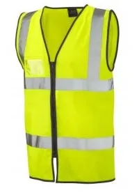 Zip Up Hi Vis Vest with ID pocket