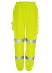 Yellow HI Vis Jogging Bottoms J8041
