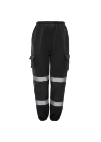Black Hi Vis Jogging Bottoms J8041