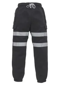 Hi Vis Jogging Pants Yoko HV016T Black