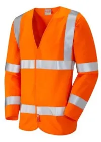 Orange Hi Vis Flame retardant Long Sleeve Vest