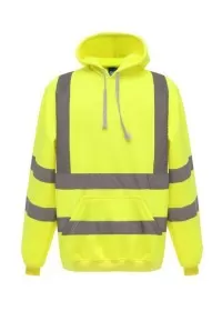 HVK05 Personalised Pull-Over Hivis Hoodie Yellow Front