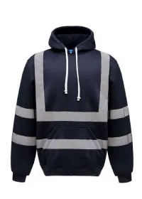 HVK05 Personalised Pull-Over Hivis Hoodie Navy Front