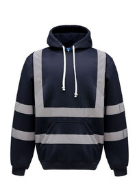 HVK05 Personalised Pull-Over Hivis Hoodie Navy Front