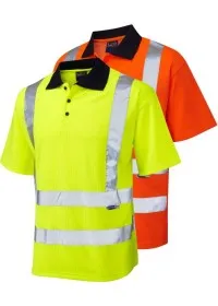 Personalised Hi Vis Comfort Polo Shirt Leo P01