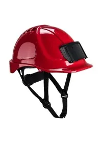 PB55 Safety Helmet with ID Badge Holder Red