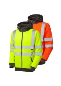 Personalised Hi Vis Hoodie with Zip LEO SS02