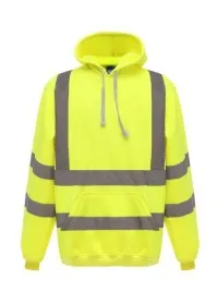 HVK05 Personalised Pull-Over Hivis Hoodie Yellow Front