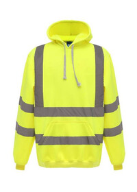 HVK05 Personalised Pull-Over Hivis Hoodie Yellow Front