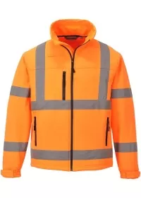 Hi Vis Classic Softshell Jacket S424 Portwest Orange Front