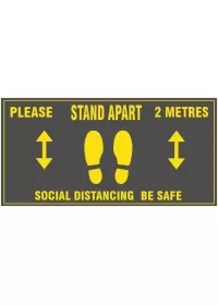 Social distance floor sticker rectangle