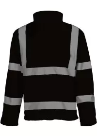 Personalised Hi Vis Softshell Jacket HVK09 Yoko Black Rear