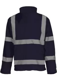 Personalised Hi Vis Softshell Jacket HVK09 Yoko Navy Rear