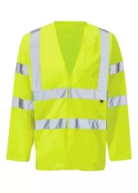 Flame Retardant Long Sleeve Hi Vis Vest FRHVJ03 Yellow
