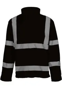 Personalised Hi Vis Softshell Jacket HVK09 Yoko Black Rear