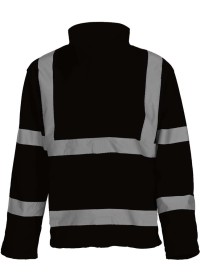 Personalised Hi Vis Softshell Jacket HVK09 Yoko Black Rear