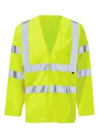 Flame Retardant Long Sleeve Hi Vis Vest FRHVJ03 Yellow