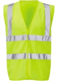Yellow Hi Vis Vest With Yellow Piping Orbit